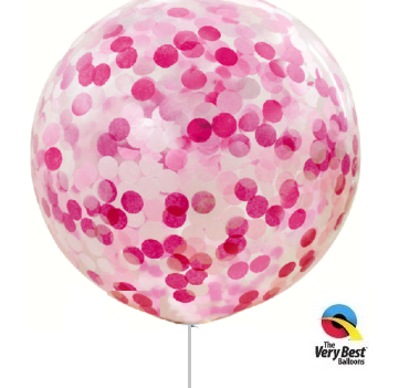 Pinky Sweet Confetti Jumbo Helium Latex Balloon